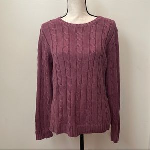 Van Heusen Cable Knit Long Sleeve Sweater